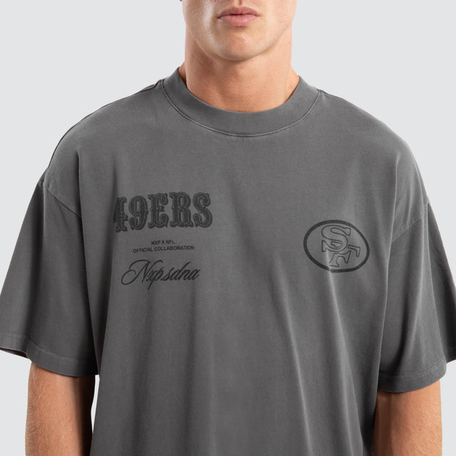 San Francisco 49ers Defence Raptor Tee Pigment Charcoal