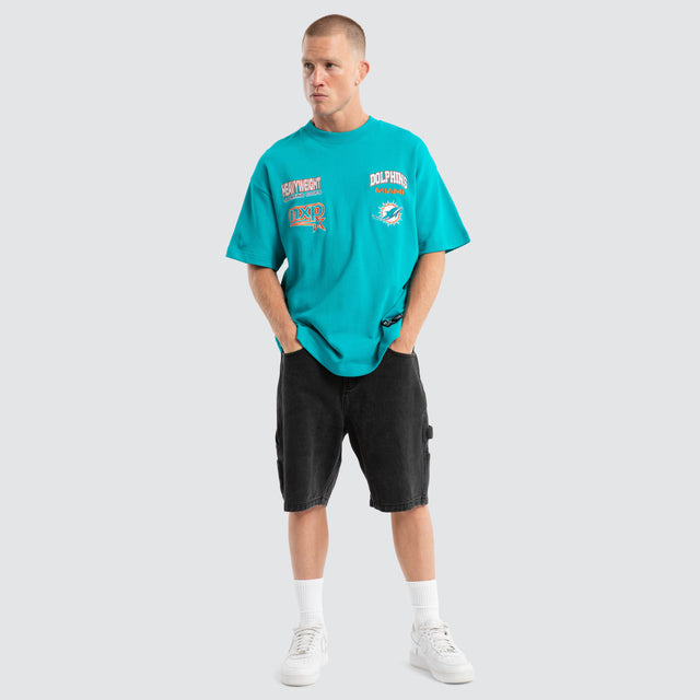 Miami Dolphins Surround Loopback Tee Aqua