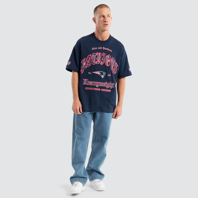 New England Patriots Coach Loopback Tee Navy