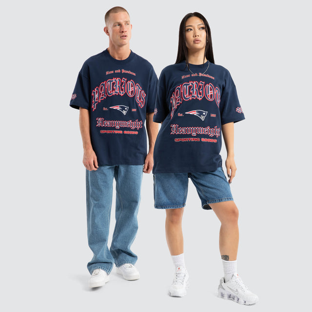 New England Patriots Coach Loopback Tee Navy