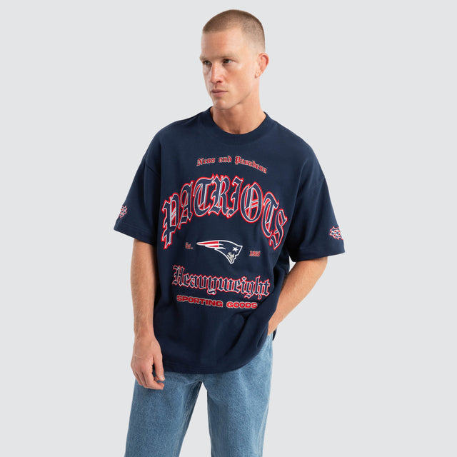 New England Patriots Coach Loopback Tee Navy