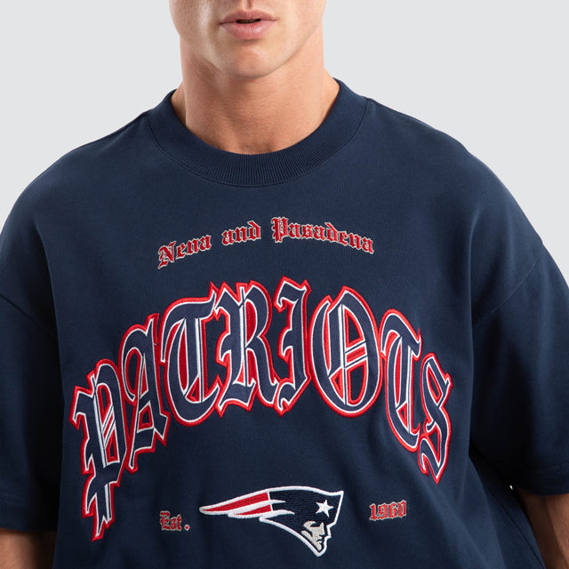 New England Patriots Coach Loopback Tee Navy