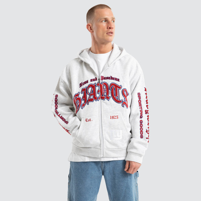 New York Giants Coach Zip Hoodie Snow Marle