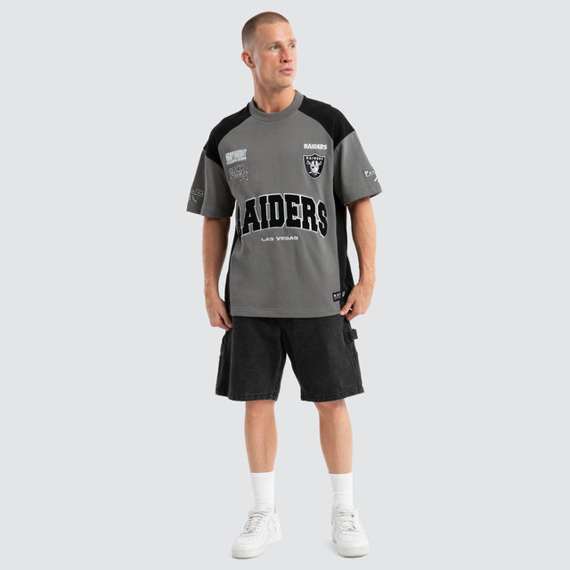 Las Vegas Raiders Catch Loopback Tee Silver/Black