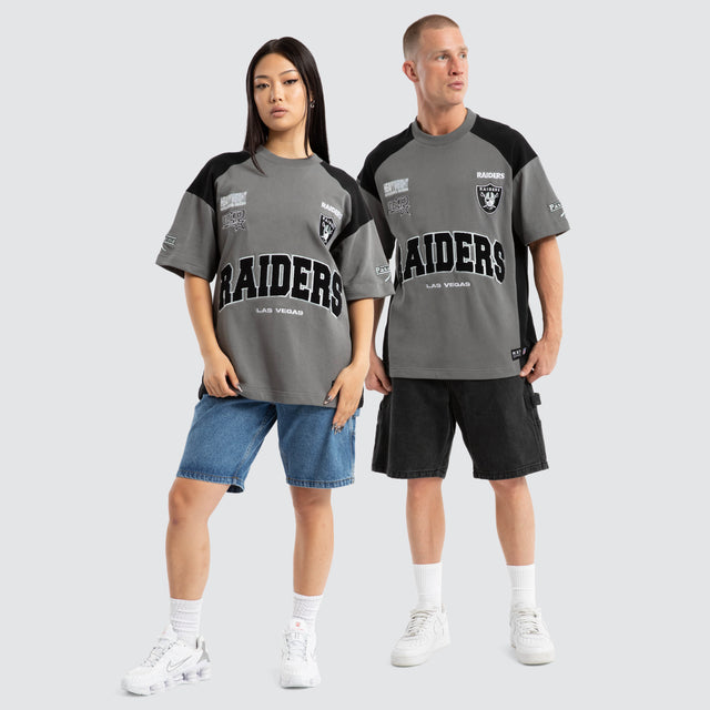 Las Vegas Raiders Catch Loopback Tee Silver/Black