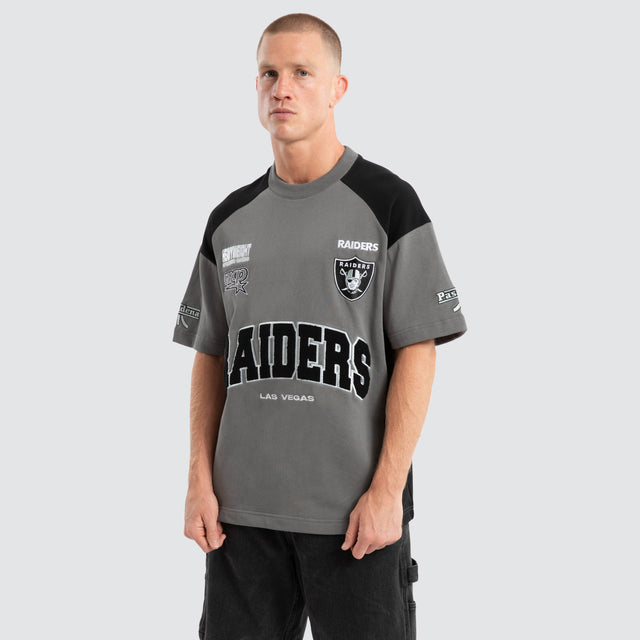 Las Vegas Raiders Catch Loopback Tee Silver/Black