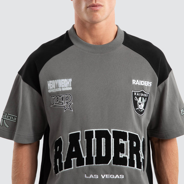 Las Vegas Raiders Catch Loopback Tee Silver/Black