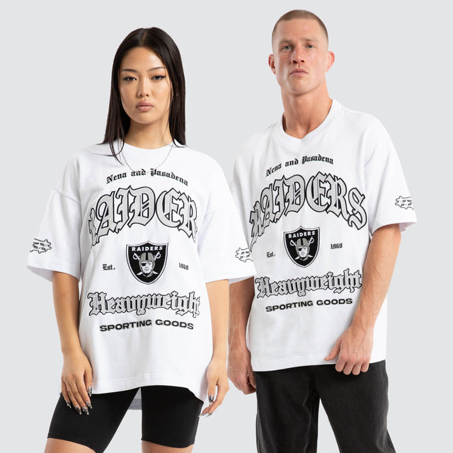 Las Vegas Raiders Coach Loopback Tee White