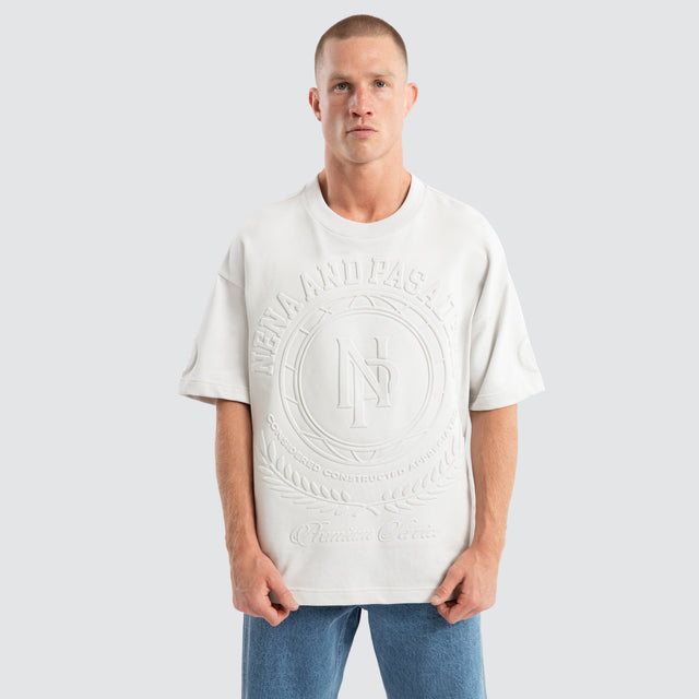 Boss Loopback Raptor Tee Glacier Grey