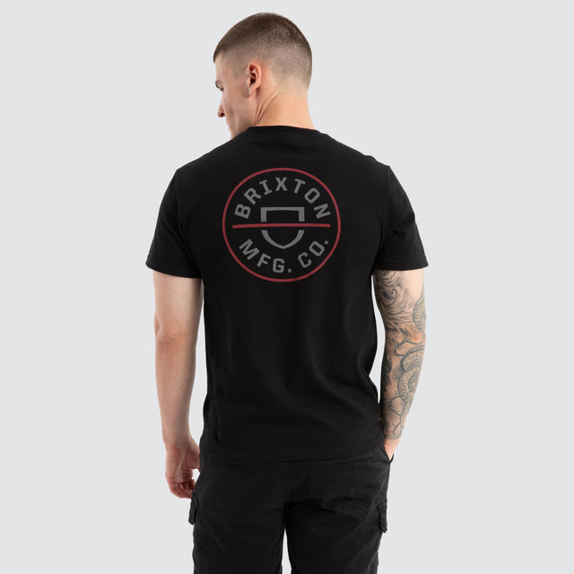 Crest II Standard Tee Black Charcoal Mahogany