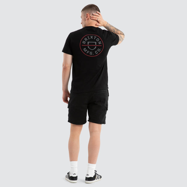 Crest II Standard Tee Black Charcoal Mahogany