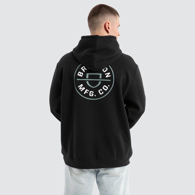 Crest Hood Black/Chinois Green/White