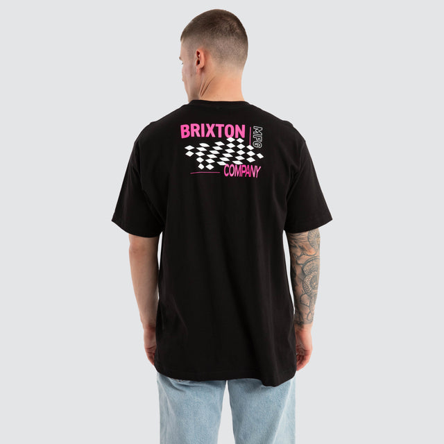 Neon Finish Line Tee Black