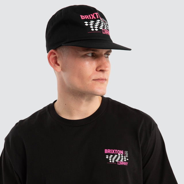 Neon Finish Line Snapback Black