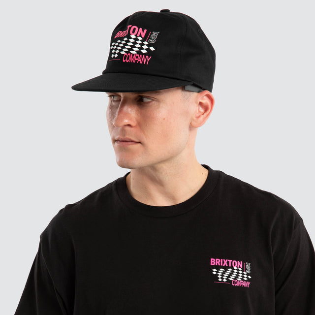 Neon Finish Line Snapback Black