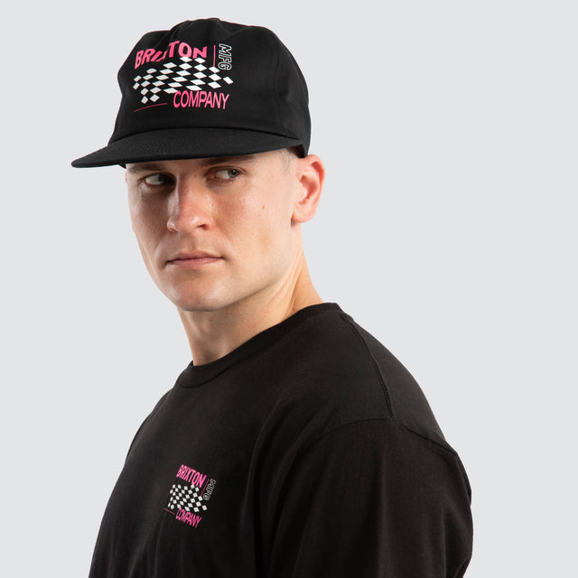 Neon Finish Line Snapback Black