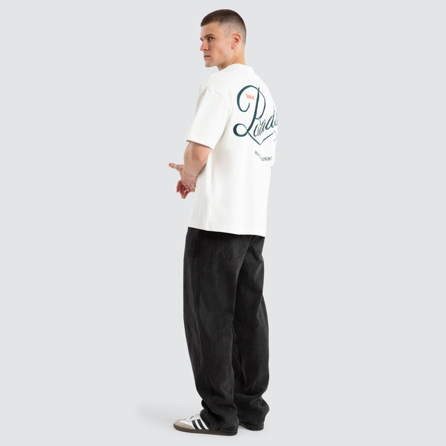 Burleigh Loopback Street Tee Natural White