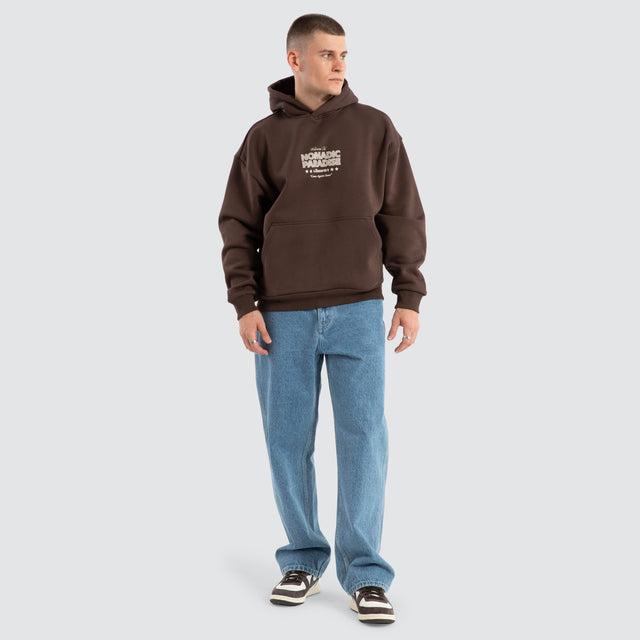 Hotel Oversized Hoodie Chocolate Brown