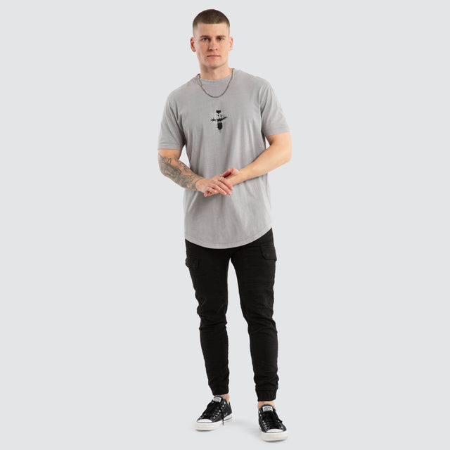 Zingify Dual Curved Tee Pigment Ultimate Grey