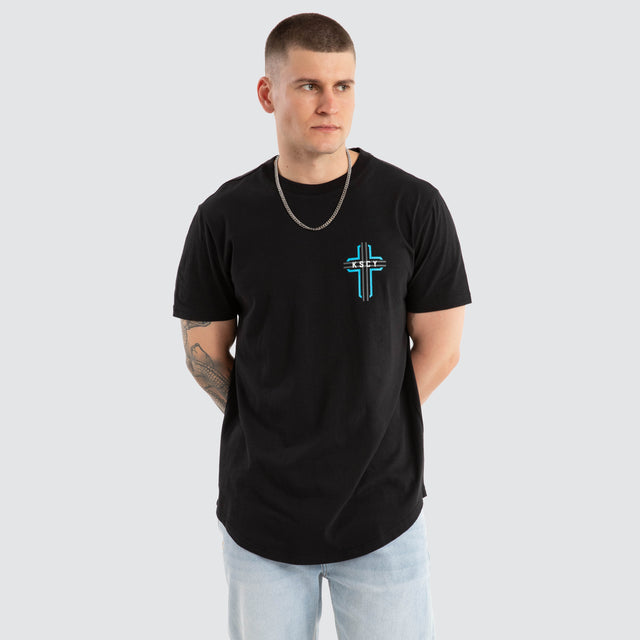 Zest Ride Dual Curved Tee Jet Black