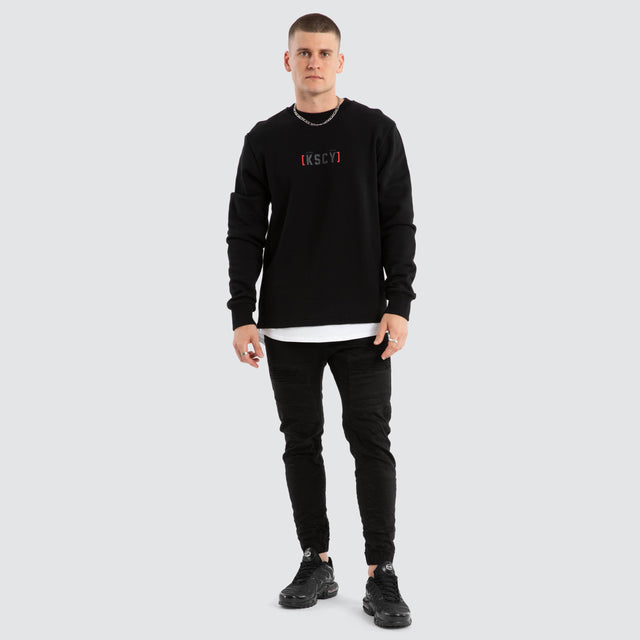 Unleashed Layered Sweater Jet Black