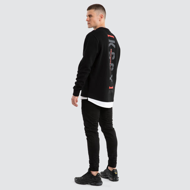 Unleashed Layered Sweater Jet Black