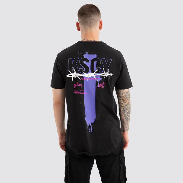 Zingify Dual Curved Tee Jet Black