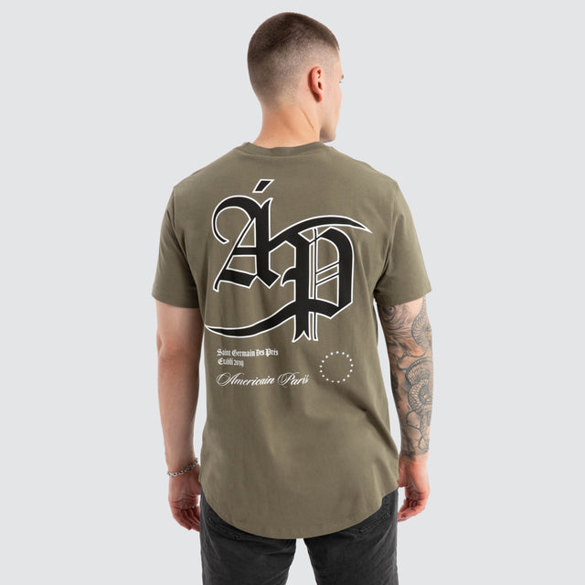 Saint Dual Curved Tee Dusty Olive