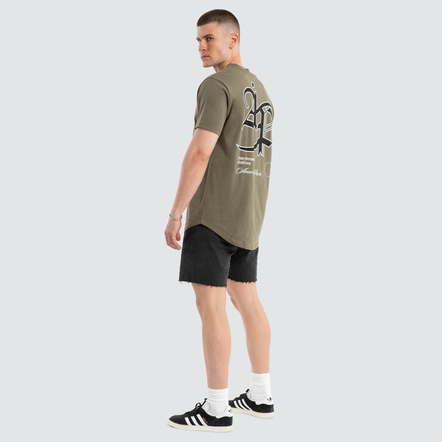 Saint Dual Curved Tee Dusty Olive