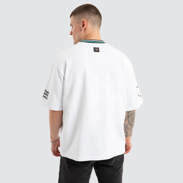 Savage Loopback Oversized Tee White