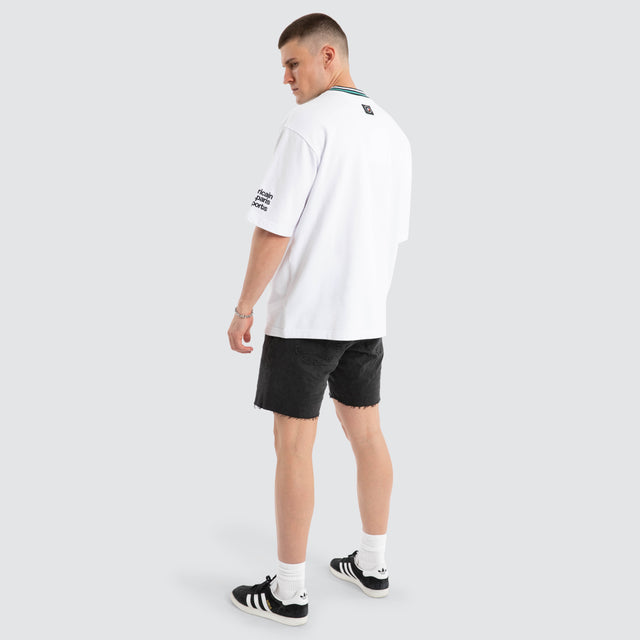 Savage Loopback Oversized Tee White