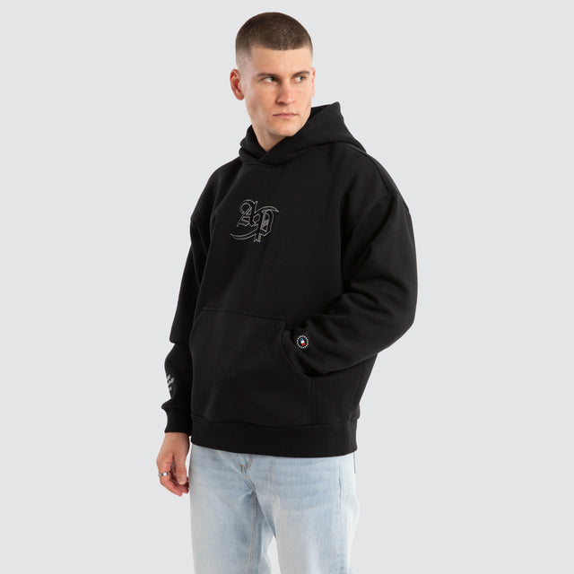 Southland Relaxed Hoodie Jet Black