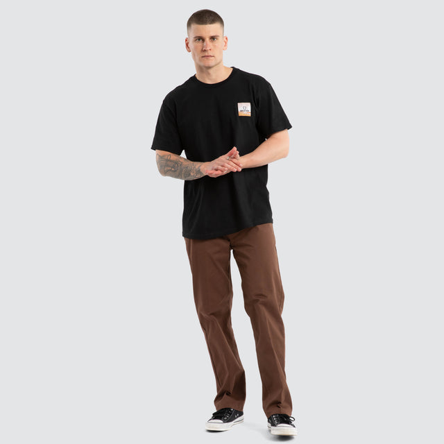 Alpha Square Standard Tee Black / Gold / Brown