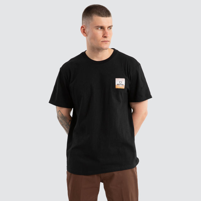 Alpha Square Standard Tee Black / Gold / Brown