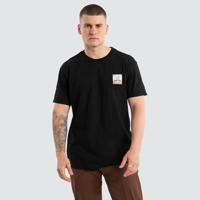 Alpha Square Standard Tee Black / Gold / Brown