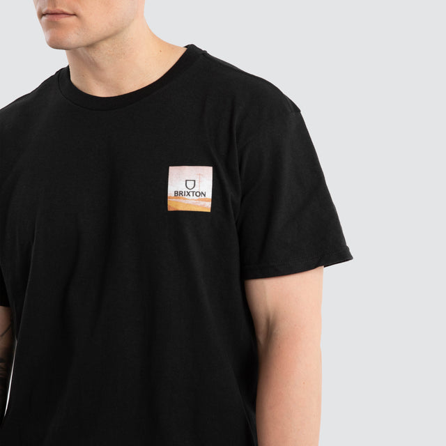 Alpha Square Standard Tee Black / Gold / Brown