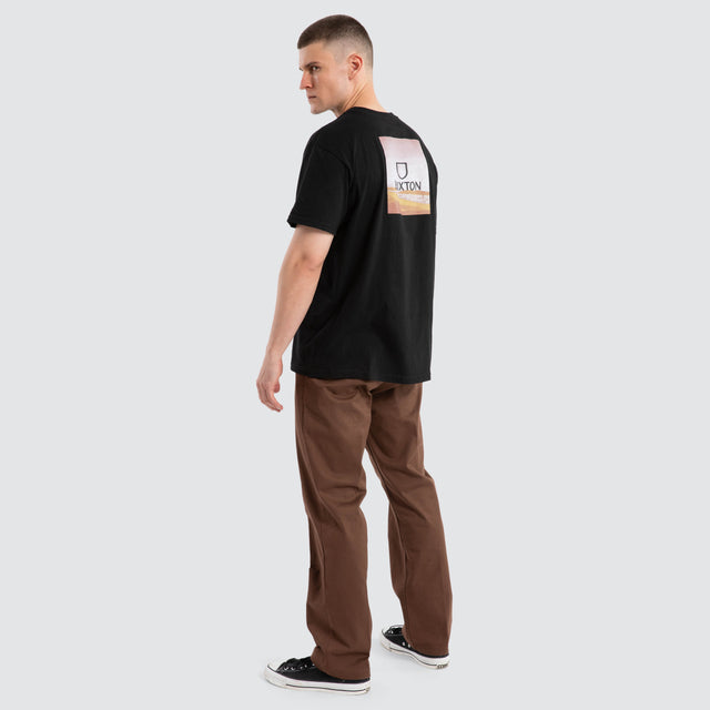 Alpha Square Standard Tee Black / Gold / Brown