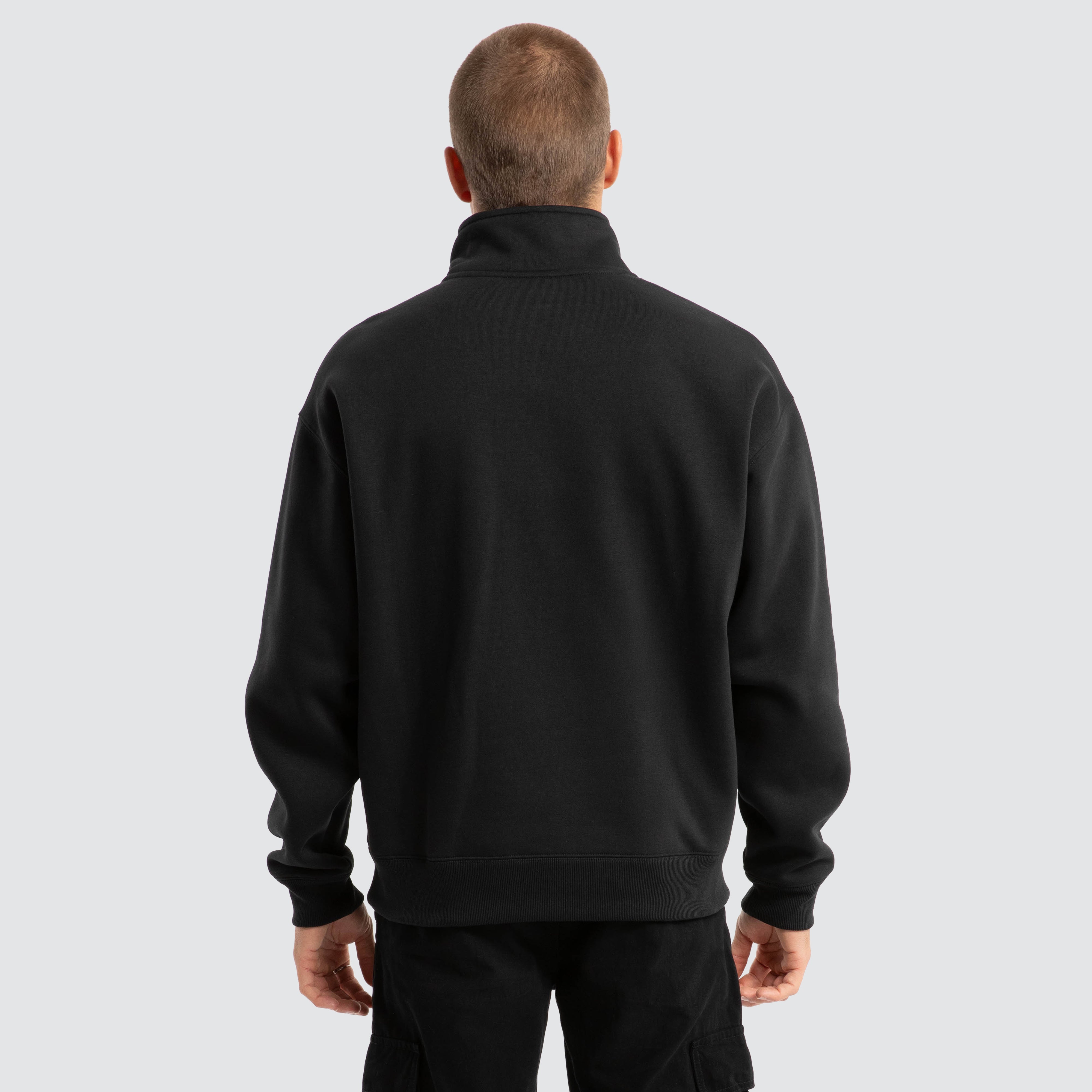 Nomadic Paradise Merch Quarter Zip Jumper Anthracite Black