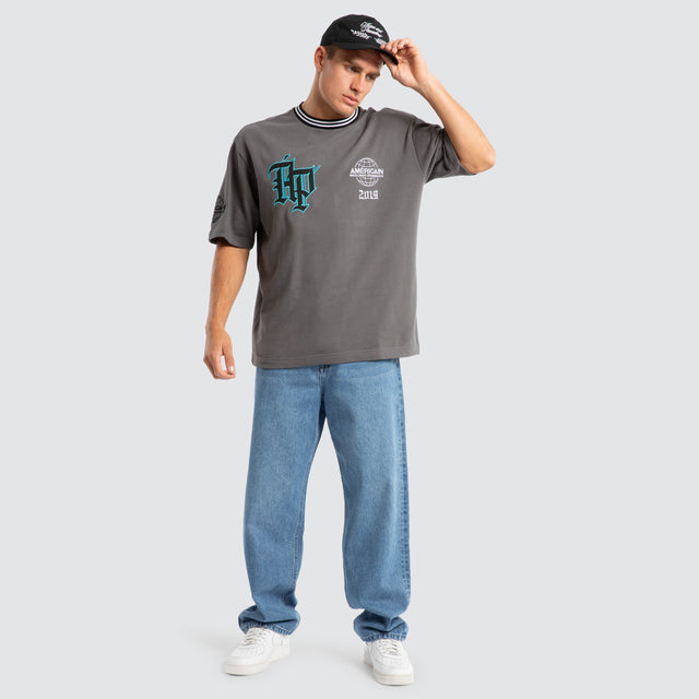 Constitute Oversized Tee Charcoal