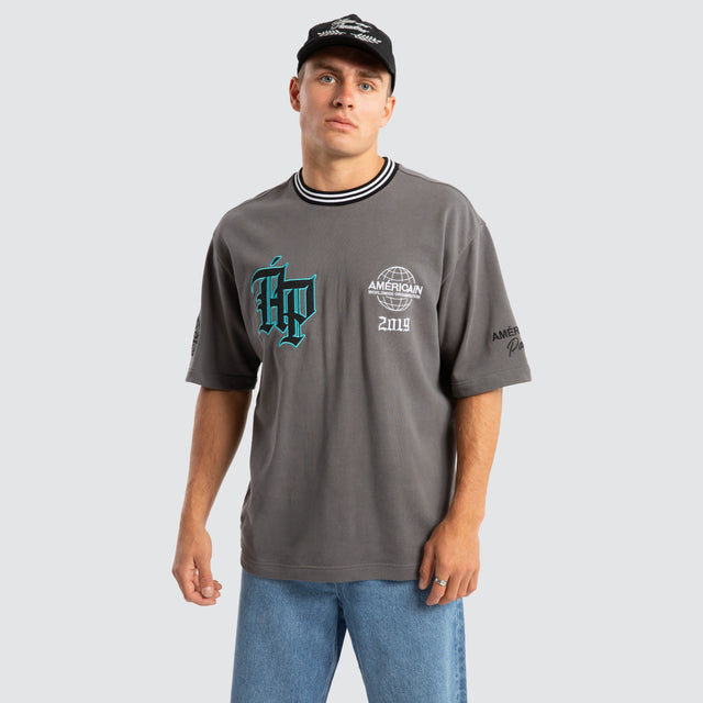 Constitute Oversized Tee Charcoal