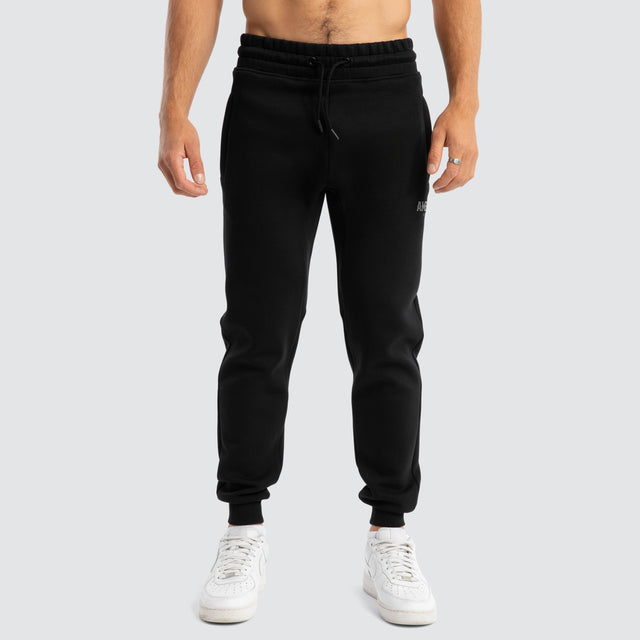 model wears Diversion Slim Trackpant Jet Black Trackpants Black - image 3