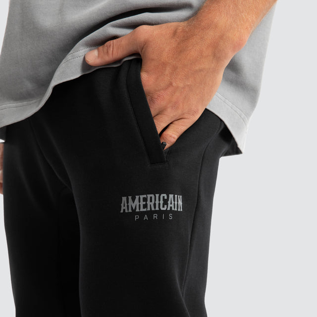 model wears Diversion Slim Trackpant Jet Black Trackpants Black - image 7
