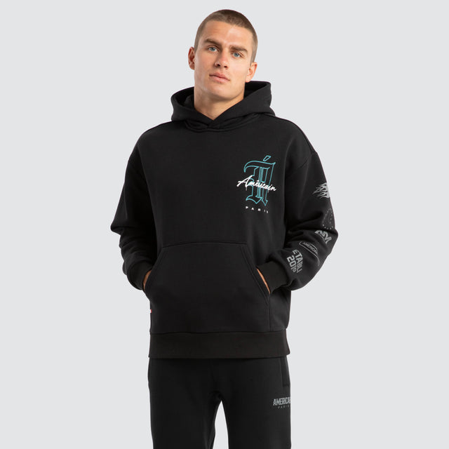 Depart Relaxed Hoodie Jet Black