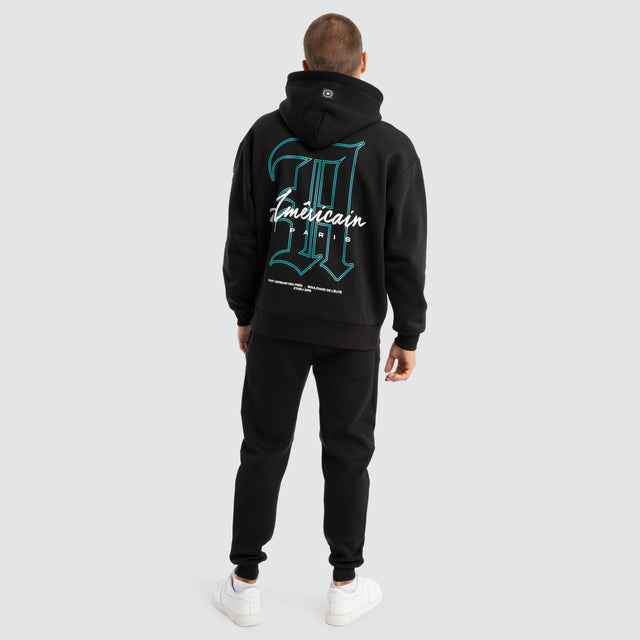 Depart Relaxed Hoodie Jet Black