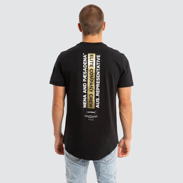 Nave Dual Curved Tee Jet Black