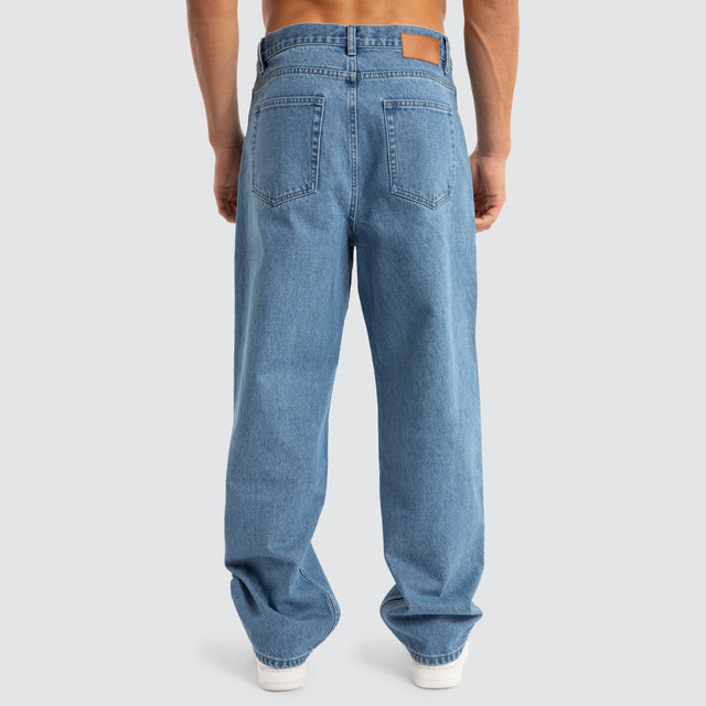 Drive Athletic Baggy Jean Washed Blue