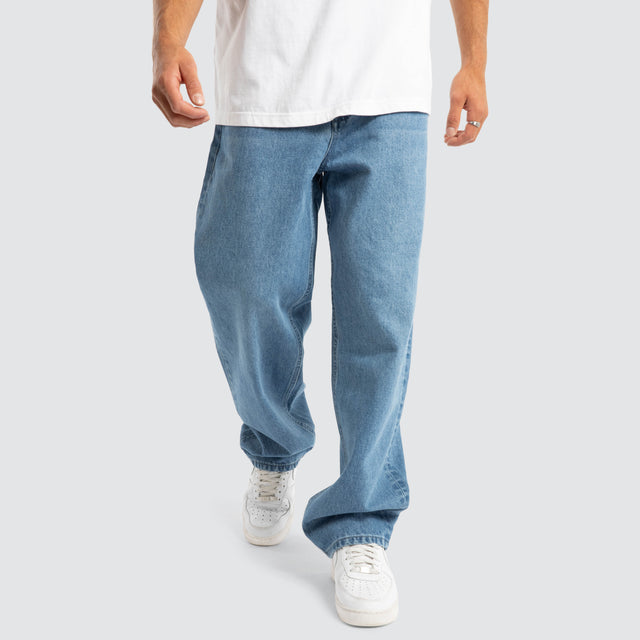 Drive Athletic Baggy Jean Washed Blue
