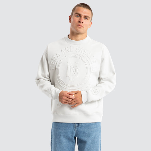 Boss Box Fit Sweater Glacier Grey/Castlerock