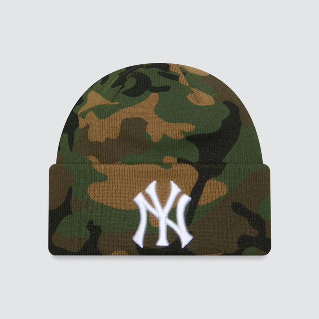 New York Yankees Seasonal Beanie Woodland Camo