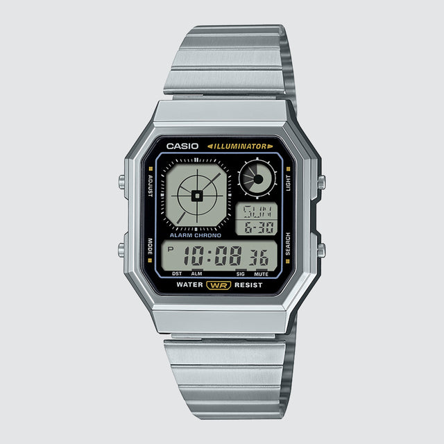 Vintage Digital Watch Silver